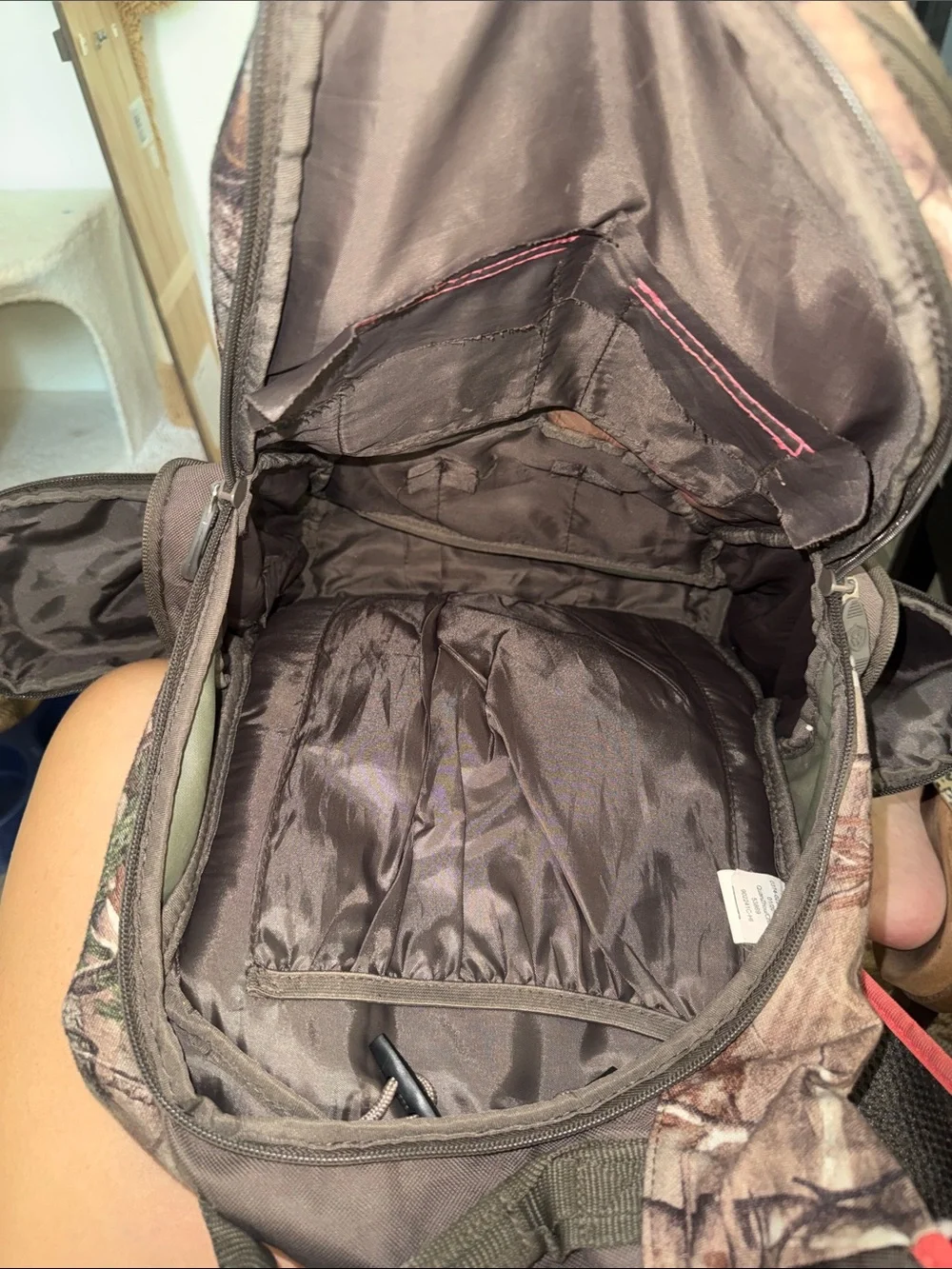 Game Winner Camo Backpack with Pink Accent Panels